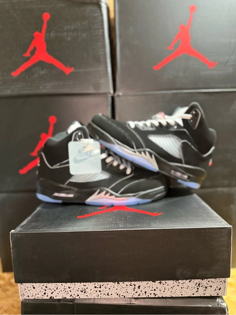 Jordan 5 Retro Metallic Black High-Top Sneakers